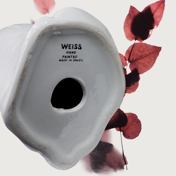 Vintage Weiss Hand Painted Singing Angel Pottery Figurine Brazil 15”BOY Preowned - Picture 4 of 5